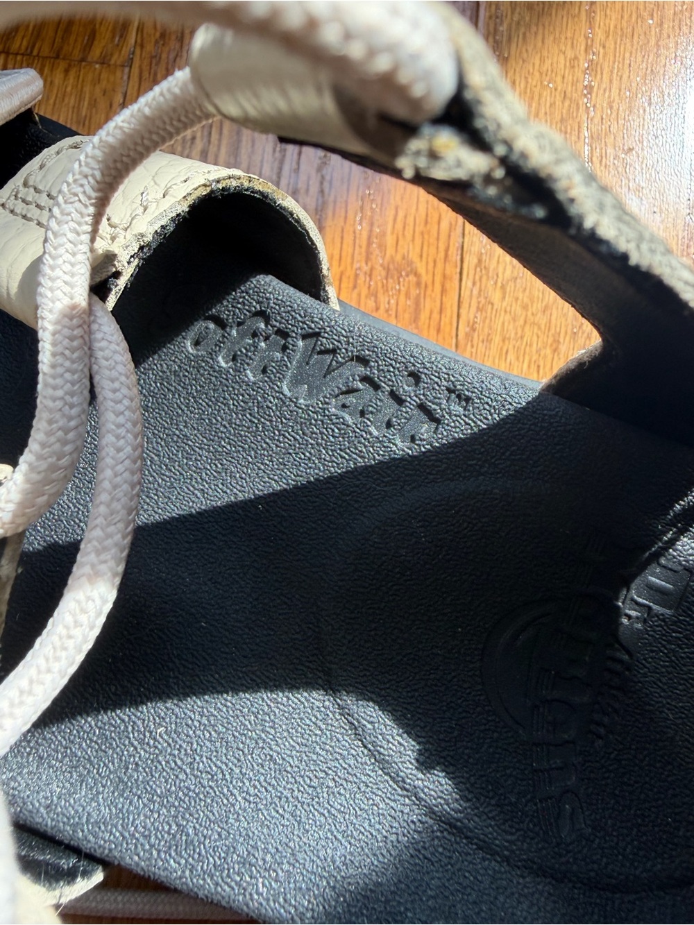 Dr. Martens Cream Leather Lace-Up Slingback Sandals - Picture 2 of 4
